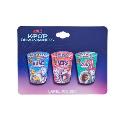 KPop Demon Hunters HUNTR/X Ramen Cup Enamel Pin Set Exclusivité Games Zone